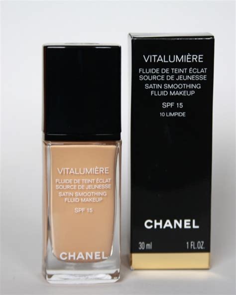 chanel vitalumiere 10 limpide|Chanel 010 Limpide Vitalumiere Satin Fluid Makeup SPF 15.